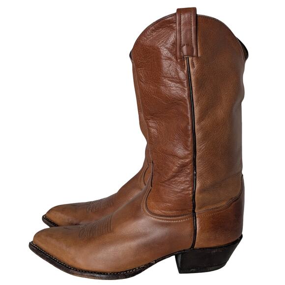 Tony Lama Men\'s Ol\' Buck Tan Cowboy Boots 10.5D Style 6152 Vintage main image 9